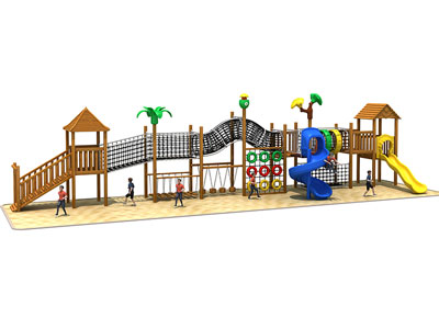 Outdoor Childrens Wooden Play Equipment for Parks GZ-005